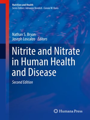 cover image of Nitrite and Nitrate in Human Health and Disease